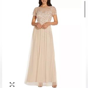 ADRIANNA PAPELL Beaded Bodice Gown